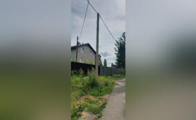 В Разметелево после обращения жителей к губернатору поправили опасную опору ЛЭП