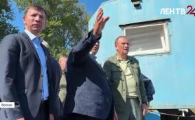 Александр Дрозденко проверил ход демонтажа пешеходного моста в Волхове
