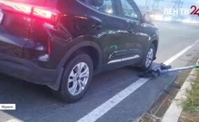 Момент ДТП с самокатом в Мурино попал на видео