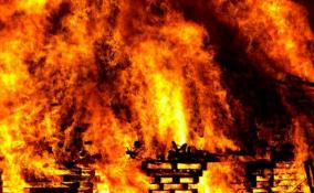 В Гатчине поздно вечером горел дачный дом