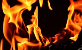 В Лодейнопольском районе сгорела хозпостройка