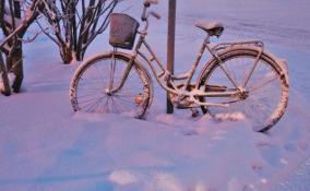 В Гатчине проходит зимняя акция «На работу на велосипеде»
