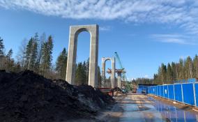 Ход строительство моста через Свирь проверил губернатор Ленобласти