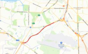 Полосу движения перекроют на КАД между развязками с ЗСД и Таллинским шоссе