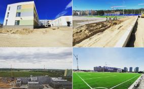 У строящихся школ Янино и Сертолово обустроили футбольные поля