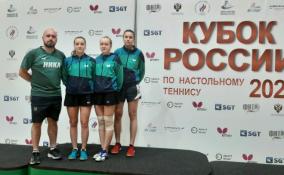 Женская сборная команда Ленобласти завоевала бронзу на Кубке России по настольному теннису