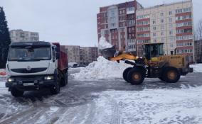 Улицы Гатчины от снега очищают почти 60 дворников