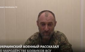 Украинский военный рассказал о мародерстве боевиков ВСУ
