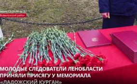 В преддверии Дня Победы молодые следователи Ленобласти
принесли Присягу у мемориала «Ладожский Курган»