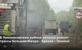 В Ломоносовском районе начался ремонт трассы Большая
Ижора – Бронка – Пеники