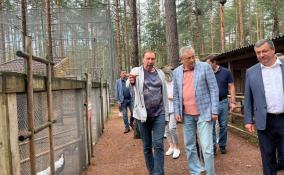 Губернатор Ленобласти посетил зоопарк «Заповедный мир» базы отдыха «Шишки на Лампушке» в Раздолье