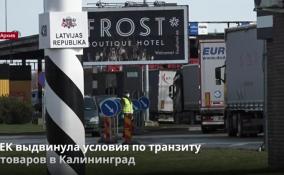 Еврокомиссия выдвинула условия по транзиту
товаров в Калининград