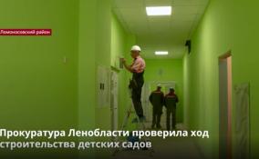 Прокуратура проверила ход строительства двух детских садов в
Ломоносовском районе