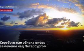 Серебристые облака вновь
замечены над Петербургом
