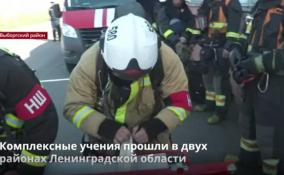 В Ленобласти прошли комплексные учения спасателей и пожарных