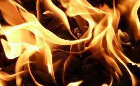 Пожарно-спасательное подразделение Ленобласти затушило сильный пожар в Бокситогорском районе