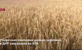 Уборочная кампания ранних зерновых
в ДНР завершена на 93%
