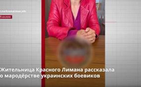 Жительница Красного Лимана рассказала
о мародёрстве украинских боевиков