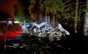 Водитель BMW смог выжить после страшной аварии у посёлка Ольшаники