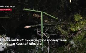 Спасатели МЧС ликвидируют последствия урагана в Курской
области