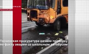 Тосненская прокуратура начала проверку
по факту аварии со школьным автобусом