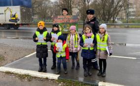 Дети из Гатчинского района передали водителям письма с просьбой соблюдать ПДД