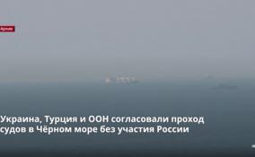 Украина, Турция и ООН согласовали план движения 16 судов по
коридору в Черном море без участия России