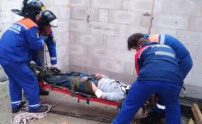 В деревне Аннолово спасатели эвакуировали в больницу упавшего с крыши дома мужчину