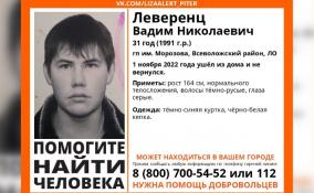 В посёлке имени Морозова в течение месяца ищут 31-летнего Вадима Леверенца