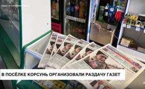 В поселке Корсунь организовали раздачу свежего выпуска
газеты «Донецкая Республика»