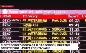 С Витебского вокзала в Павловск и обратно электрички начнут ходить чаще